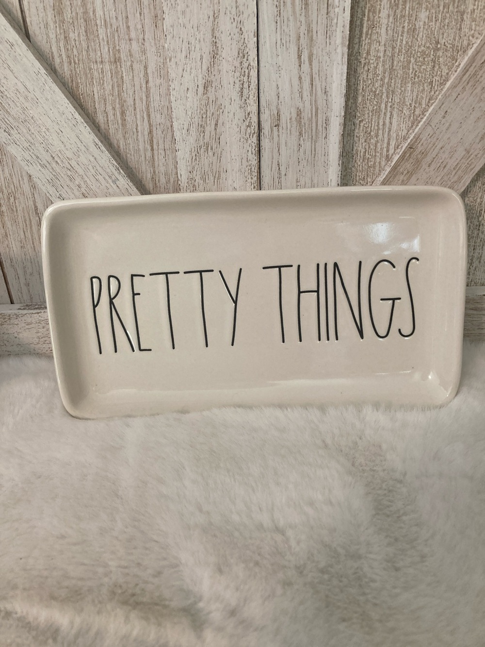 Rae Dunn Ceramic "Pretty Things" Vanity Tray